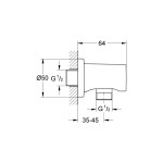 Подключение для душевого шланга GROHE Rainshower, никель матовый (27057EN0)