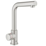 Комплект для кухни GROHE Red Mono с L-образным вентилем, бойлером M-Size и фильтром, суперсталь (30339DC1)