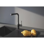 Смеситель для кухни GROHE Essence с вытяжным изливом 2jet, фантомный черный (30504KF0)