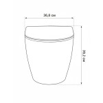 Унитаз подвесной GROHE Clova Ceramic Oval, альпин-белый (422813000P)