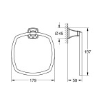 Кольцо для полотенца GROHE Grandera, хром/золото (40929IG0)