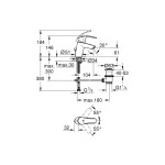 Комплект смесителей для ванной комнаты GROHE Eurosmart с душевым гарнитуром, хром (129153)