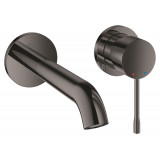 Внешняя часть смесителя для раковины GROHE Essence на 2 отверстия, M-Size, темный графит глянец 