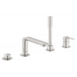 Смеситель для ванны GROHE Lineare на 4 отверстия, на край ванны, суперсталь 