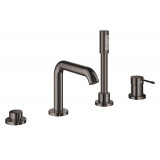 Смеситель для ванны GROHE Essence на 4 отверстия, на край ванны, темный графит глянец 