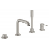 Смеситель для ванны GROHE Essence на 4 отверстия, на край ванны, суперсталь 