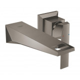 Внешняя часть смесителя для раковины GROHE Allure Brilliant настенного монтажа на 2 отверстия, вынос 161 мм, темный графит матовый 