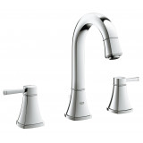 Смеситель для раковины GROHE Grandera на 3 отверстия, с донным клапаном и высоким изливом, хром 