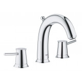 Смеситель для раковины GROHE BauClassic на 3 отверстия, двухвентильный, хром 