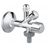 Вентиль угловой GROHE комбинированный 1/2″-3/8″ для подключения смесителей, хром 