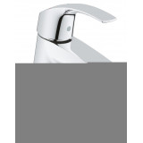 Смеситель для раковины GROHE Eurosmart с донным клапаном и энергосберегающим картриджем, хром 