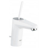 Смеситель для раковины GROHE Eurodisc Joy с донным клапаном, низкий излив, белая луна 