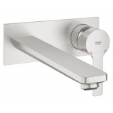 Внешняя часть смесителя для раковины GROHE Lineare на 2 отверстия, вынос 207 мм, суперсталь 