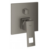 Внешняя часть смесителя для ванны GROHE Eurocube с переключателем на 3 положения, темный графит матовый 