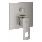 Внешняя часть смесителя для ванны GROHE Eurocube с переключателем на 3 положения, cуперcталь 