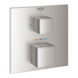 Внешняя часть термостата для душа GROHE Grohtherm Cube на 1 потребителя, суперсталь 