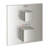 Внешняя часть термостата для душа GROHE Grohtherm Cube на 2 потребителя, суперсталь 
