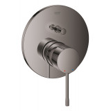 Внешняя часть смесителя для ванны GROHE Essence скрытого монтажа на 2 потребителя, круглая, темный графит глянец 