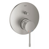 Внешняя часть смесителя для ванны GROHE Essence скрытого монтажа на 2 потребителя, круглая, суперсталь 
