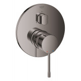 Внешняя часть смесителя для ванны GROHE Essence скрытого монтажа на 3 потребителя, круглая, темный графит глянец 