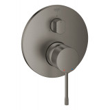 Внешняя часть смесителя для ванны GROHE Essence скрытого монтажа на 3 потребителя, круглая, темный графит матовый 