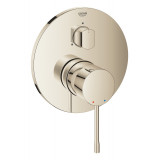 Внешняя часть смесителя для ванны GROHE Essence скрытого монтажа на 3 потребителя, круглая, никель глянец 