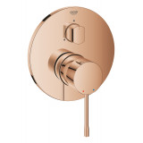 Внешняя часть смесителя для ванны GROHE Essence скрытого монтажа на 3 потребителя, круглая, теплый закат глянец 