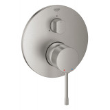 Внешняя часть смесителя для ванны GROHE Essence скрытого монтажа на 3 потребителя, круглая, суперсталь 
