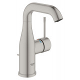 Смеситель для раковины GROHE Essence с донным клапаном, M-Size, суперсталь 