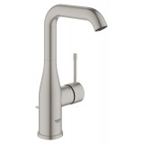 Смеситель для раковины GROHE Essence с донным клапаном, L-Size, суперсталь 