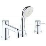 Смеситель для ванны GROHE BauClassic на 3 отверстия, на край ванны, хром 