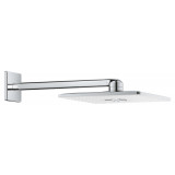Верхний душ GROHE Rainshower 310 SmartActive Cube с душевым кронштейном 430 мм, 2 режима струи, белая луна 