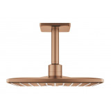 Верхний душ GROHE Rainshower SmartActive 310 Cube с потолочным душевым кронштейном 142 мм, 2 режима струи, теплый закат матовый 