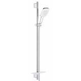 Душевой гарнитур GROHE Rainshower SmartActive 130 Cube, 3 вида струй, белая луна 