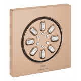 Боковой душ GROHE Rainshower Aqua, квадратный, 2 режима струи, теплый закат матовый (26802DL0)