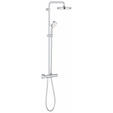 Душевая система с термостатом для настенного монтажа, GROHE Tempesta Cosmopolitan System 210, хром