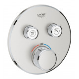 Внешняя часть термостата для ванны и душа GROHE Grohtherm SmartControl на 2 потребителя, круглая, суперсталь 