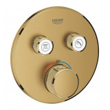 Внешняя часть термостата для ванны и душа GROHE Grohtherm SmartControl на 2 потребителя, круглая, холодный рассвет матовый 