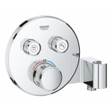 Внешняя часть термостата для ванны и душа GROHE Grohtherm SmartControl на 2 потребителя, круглая, с держателем ручного душа, хром 