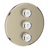 Внешняя часть переключателя потоков GROHE Grohtherm SmartControl на 3 положения, круглая, никель матовый 