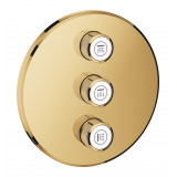 Внешняя часть переключателя потоков GROHE Grohtherm SmartControl на 3 положения, круглая, холодный рассвет глянец 