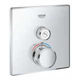 Внешняя часть термостата для душа GROHE Grohtherm SmartControl на 1 потребителя, квадратная, хром 