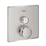 Внешняя часть термостата для душа GROHE Grohtherm SmartControl на 1 потребителя, квадратная, суперсталь 