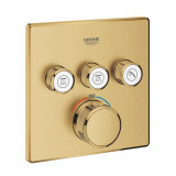 Внешняя часть термостата для ванны и душа GROHE Grohtherm SmartControl на 3 потребителя, квадратная, холодный рассвет матовый 