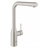 Смеситель для кухонной мойки GROHE Essence с вытяжным душем, суперсталь 