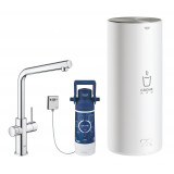 Комплект для кухни GROHE Red Duo с L-образным смесителем, бойлером L-Size и фильтром, хром 