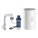 Комплект для кухни GROHE Red Mono с L-образным вентилем, бойлером M-Size и фильтром, хром 
