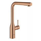 Смеситель для кухонной мойки GROHE Essence с вытяжным изливом 2jet, теплый закат глянец 