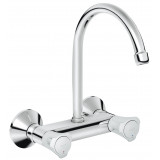 Смеситель для кухонной мойки GROHE Costa L, настенный с высоким изливом, хром 
