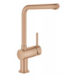Смеситель для кухонной мойки GROHE Minta с поворотным L-изливом, теплый закат матовый 